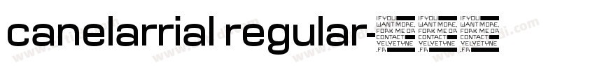 canelarrial regular字体转换